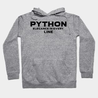 Python Elegance In Every Line Programming Hoodie